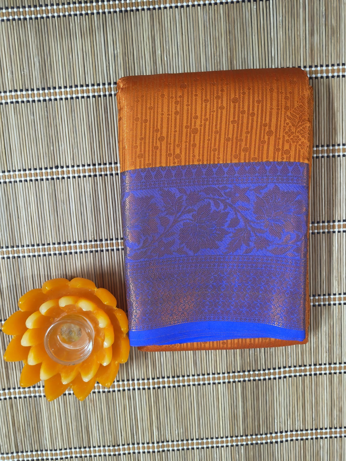 Beautiful and Elegant Banarasi Jacquard Weaving Silk Saree-Sunset Yellow