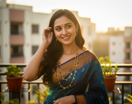 Beautiful and Classic Jewellery set-Multicolor layered necklace