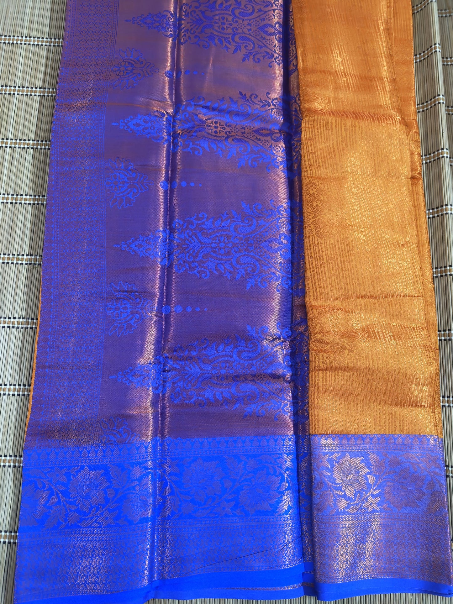 Beautiful and Elegant Banarasi Jacquard Weaving Silk Saree-Sunset Yellow