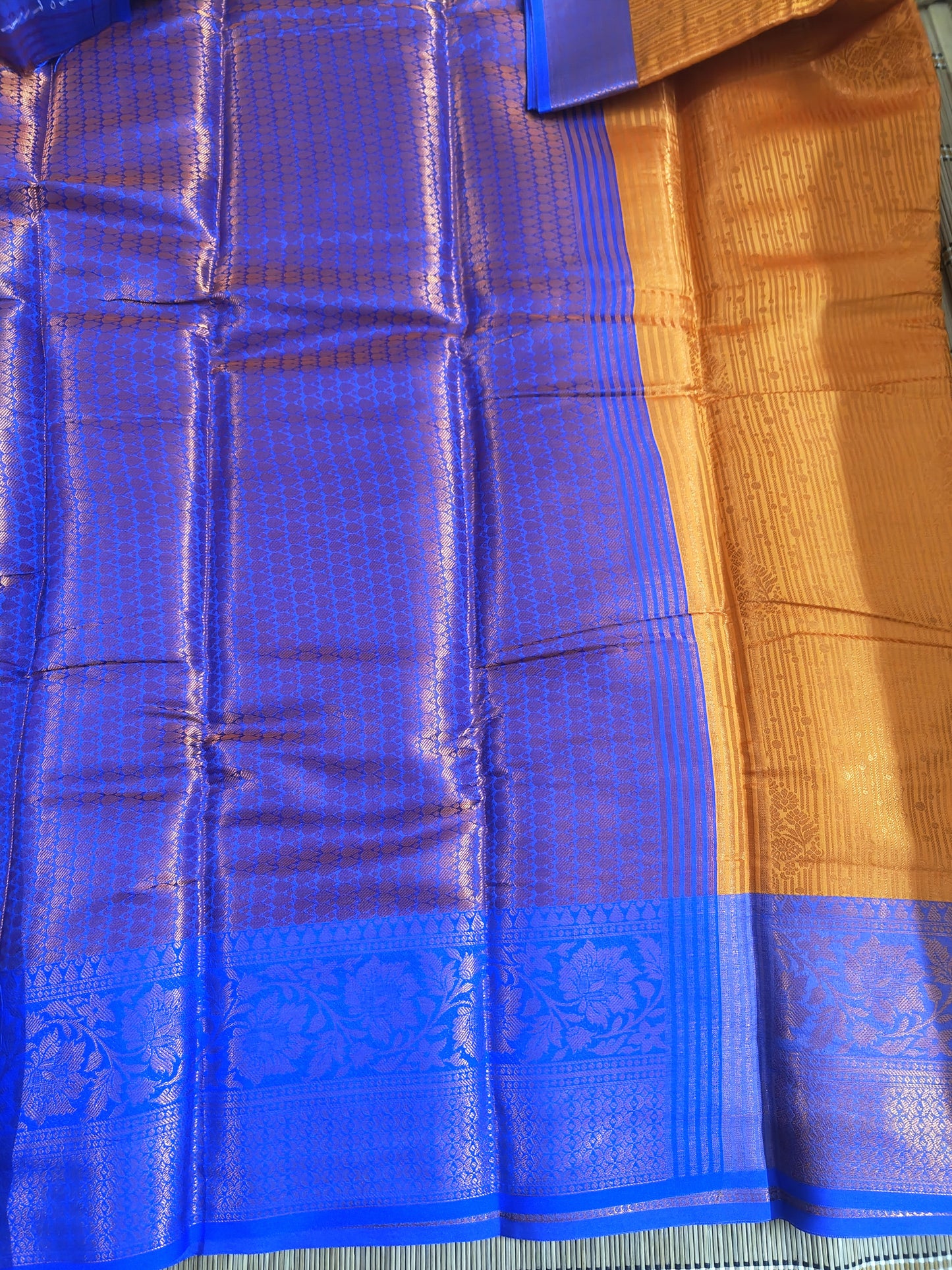 Beautiful and Elegant Banarasi Jacquard Weaving Silk Saree-Sunset Yellow