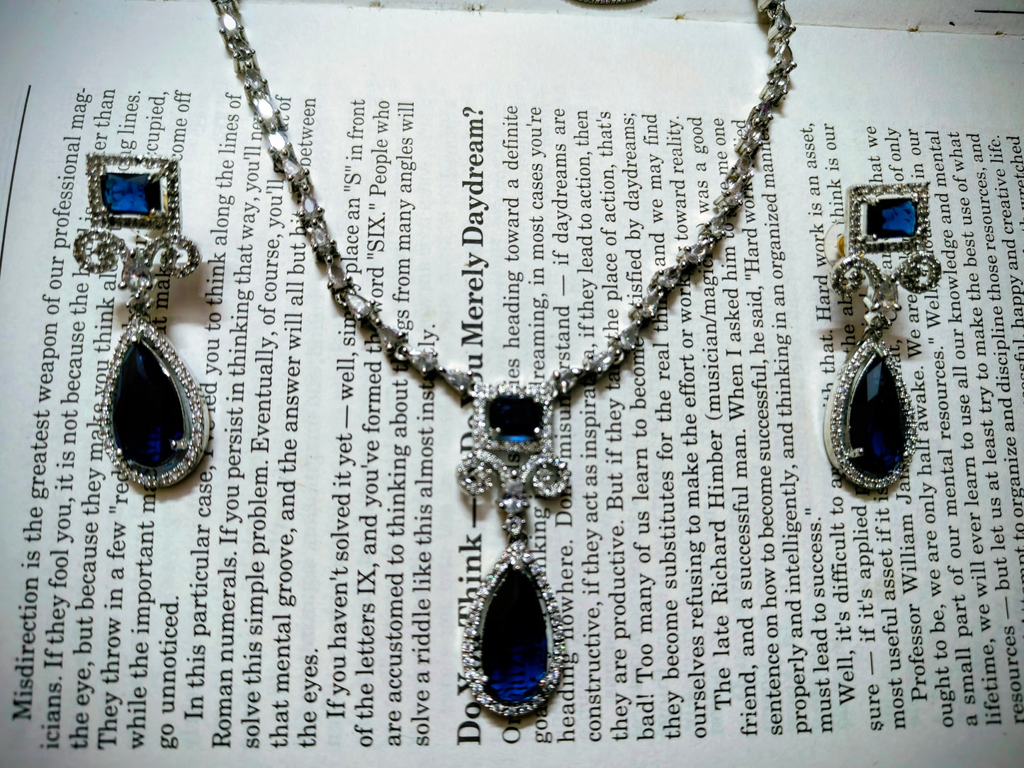 Beautiful and Classic AD Jewellery set-Blue
