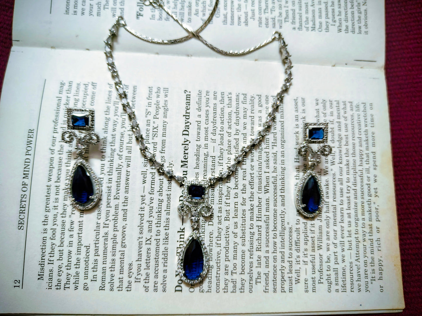 Beautiful and Classic AD Jewellery set-Blue