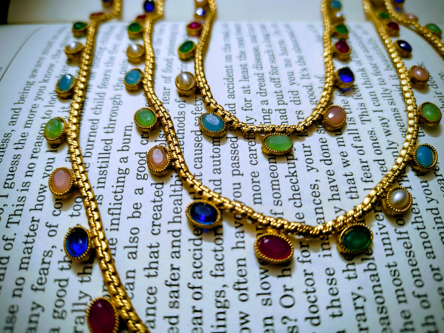 Beautiful and Classic Jewellery set-Multicolor layered necklace
